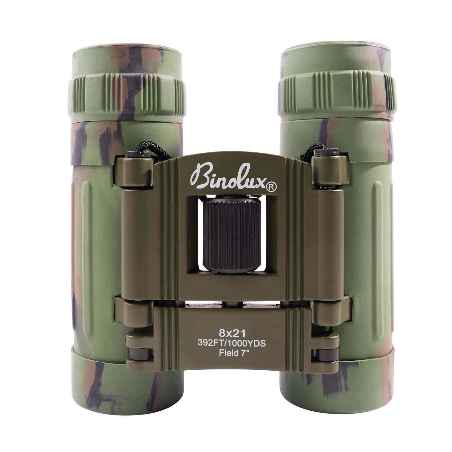 Camo Or Black Compact Binoculars W/Case - 8 x 21 MM - Rubberized Armored Prism