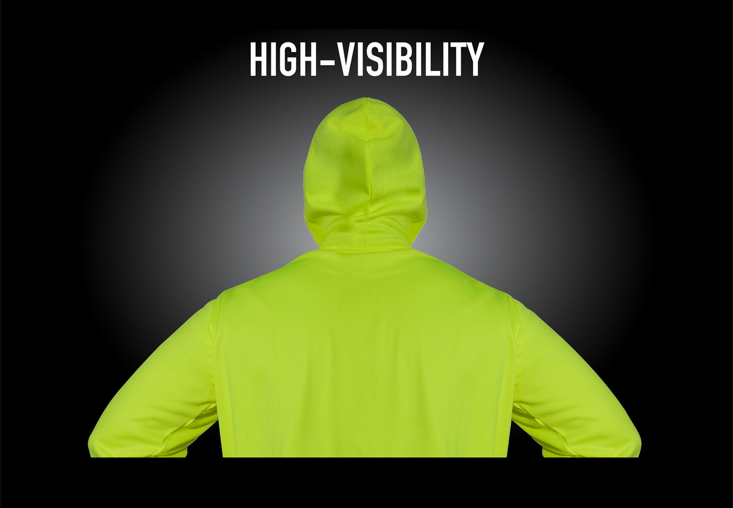 Mens Safety Green High-Vis Performance Hoodie Pullover Sweatshirt