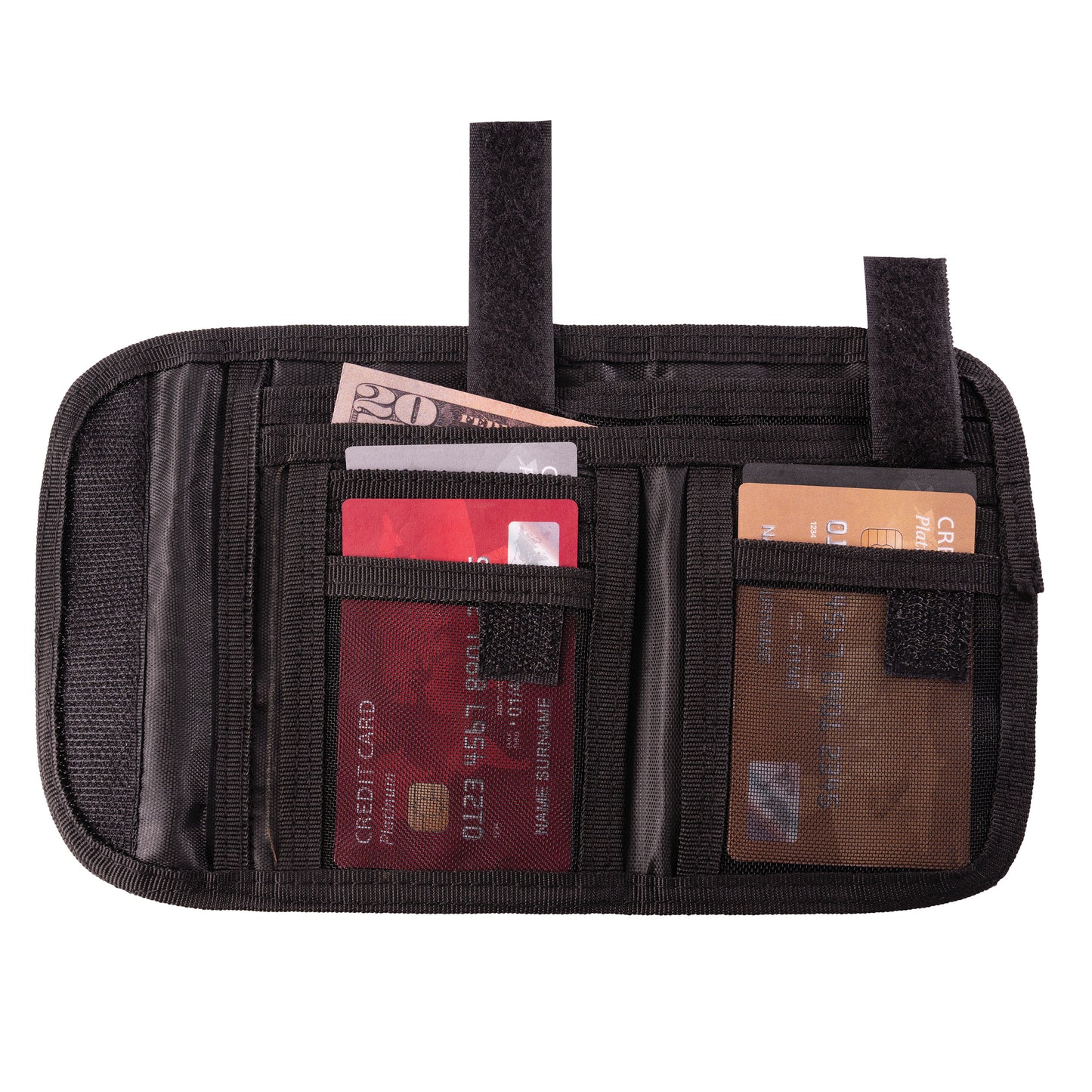 Deluxe Commando Tri-Fold Wallet with 11 Compartments & ID Badge Holder