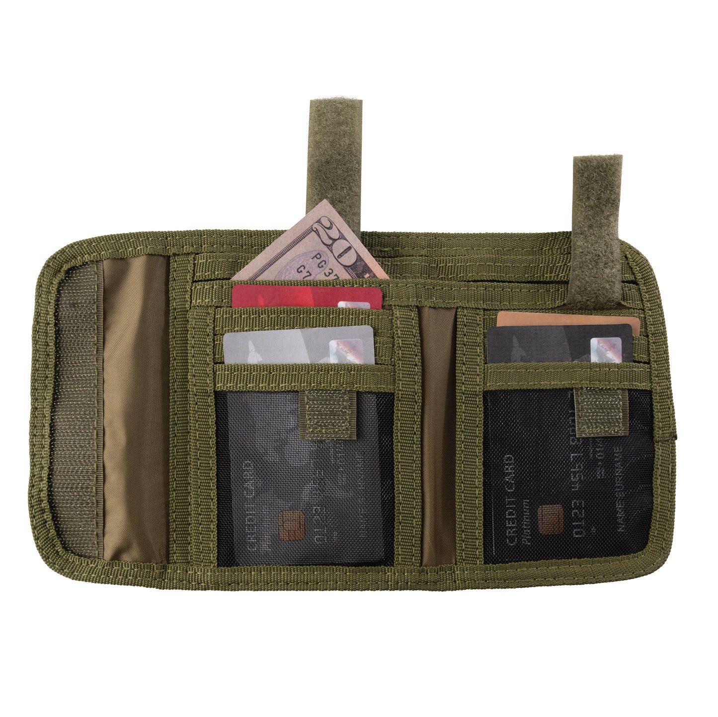 Deluxe Commando Tri-Fold Wallet with 11 Compartments & ID Badge Holder