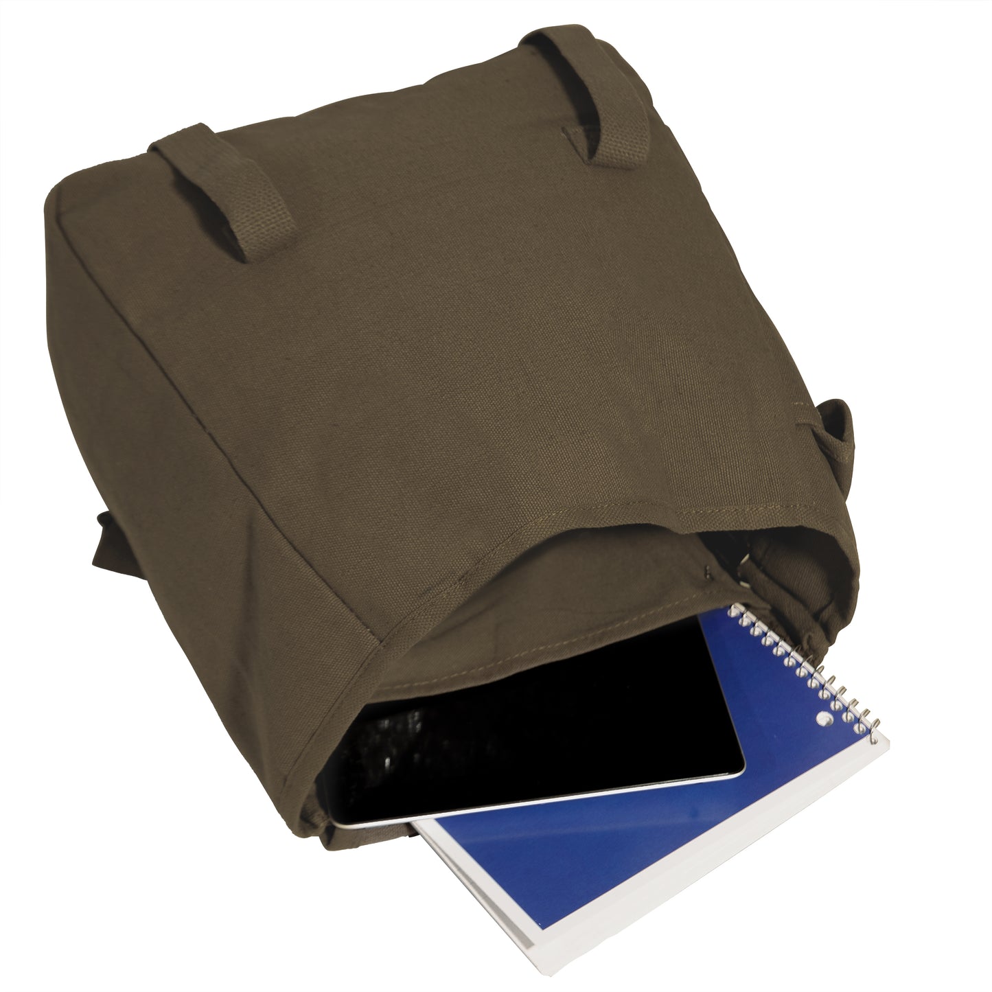 Canvas Musette Bags in Olive Drab or Black - 15 Liter Capacity 12"x12"x6"