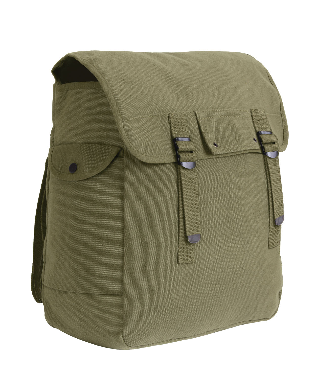 Jumbo Canvas Musette Bags in Olive Drab or Black - 18L Capacity 15"x15"x5"
