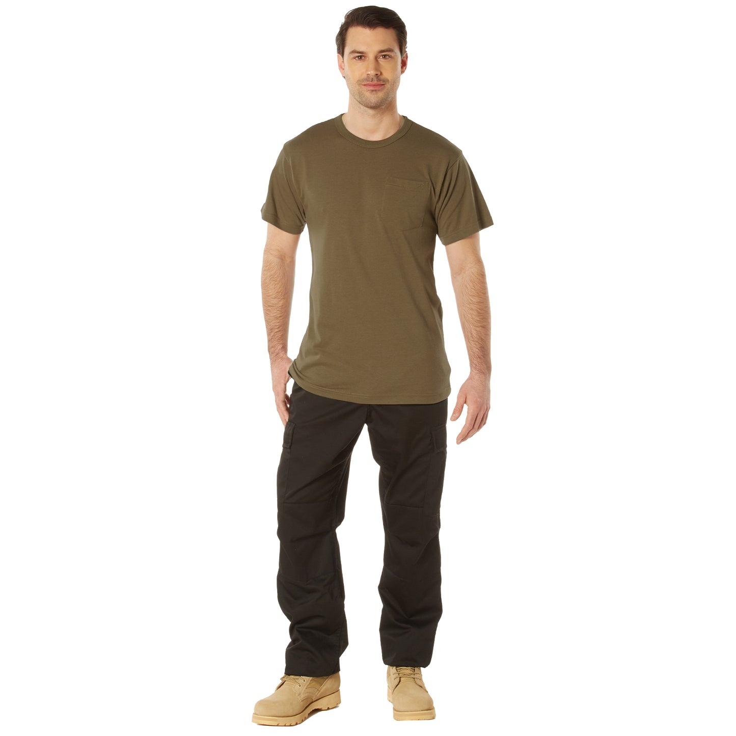 Rothco Men's Pocket T-Shirt Casual Tee Cotton Polyester
