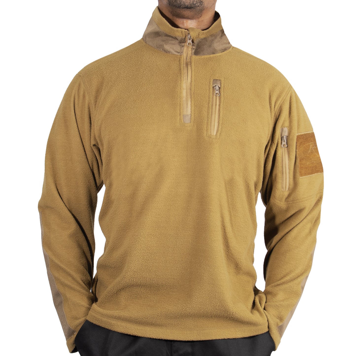 Men's Quarter Zip Fleece Pullover Sweatshirt Hoodie