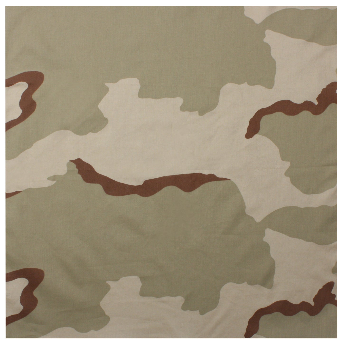 Tri-Color Desert Camo Bandana 6-Pack Face Mask Headband & Skull Cap 22"x22"