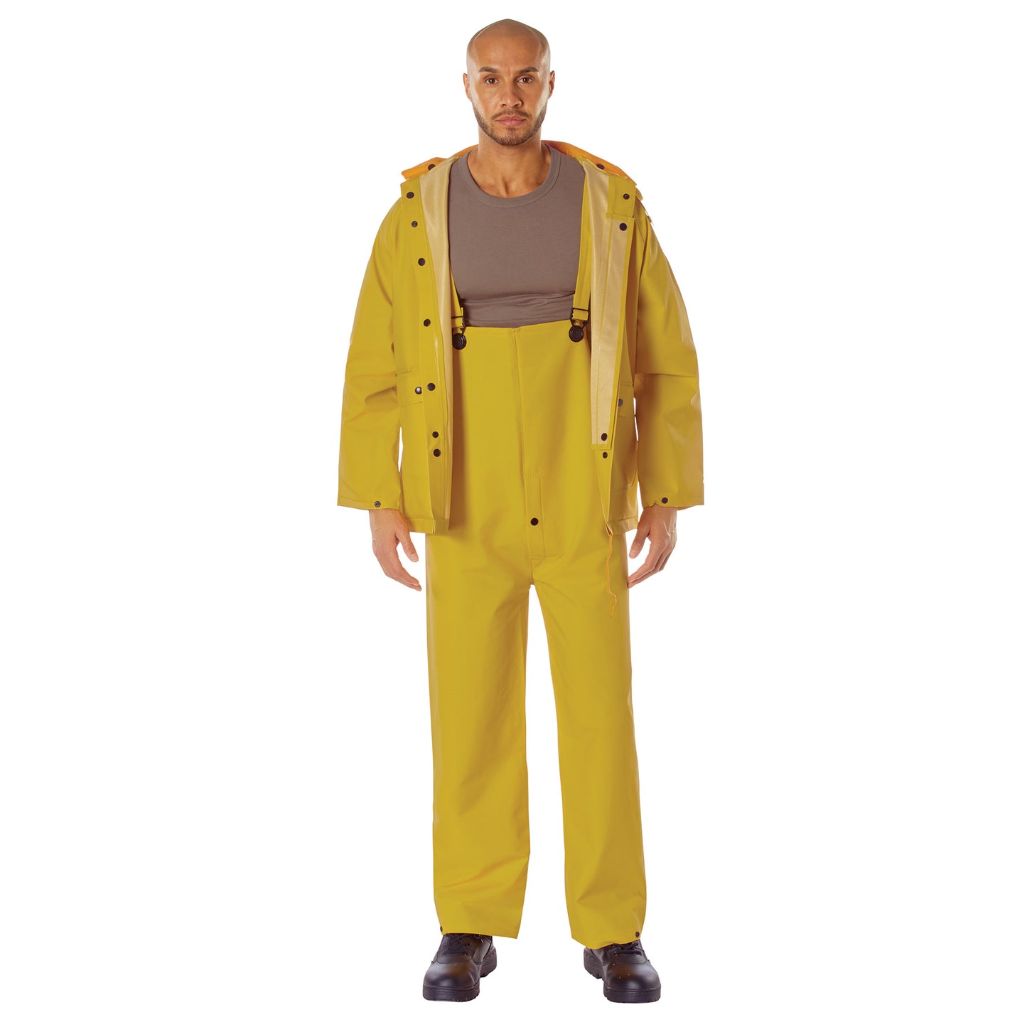 Adult's Deluxe Heavyweight PVC Rainsuit - Yellow Rain Top & Bottom Suit