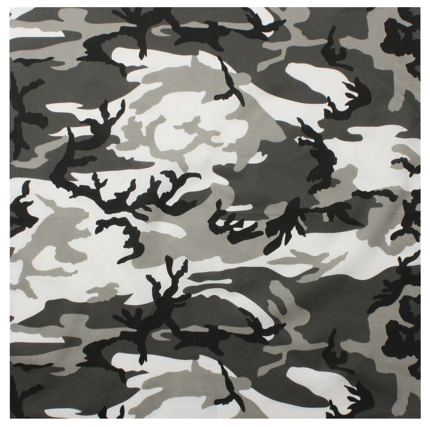 City Camo Bandana 6-Pack Face Mask Headband & Skull Cap 27"x27" 100% Cotton