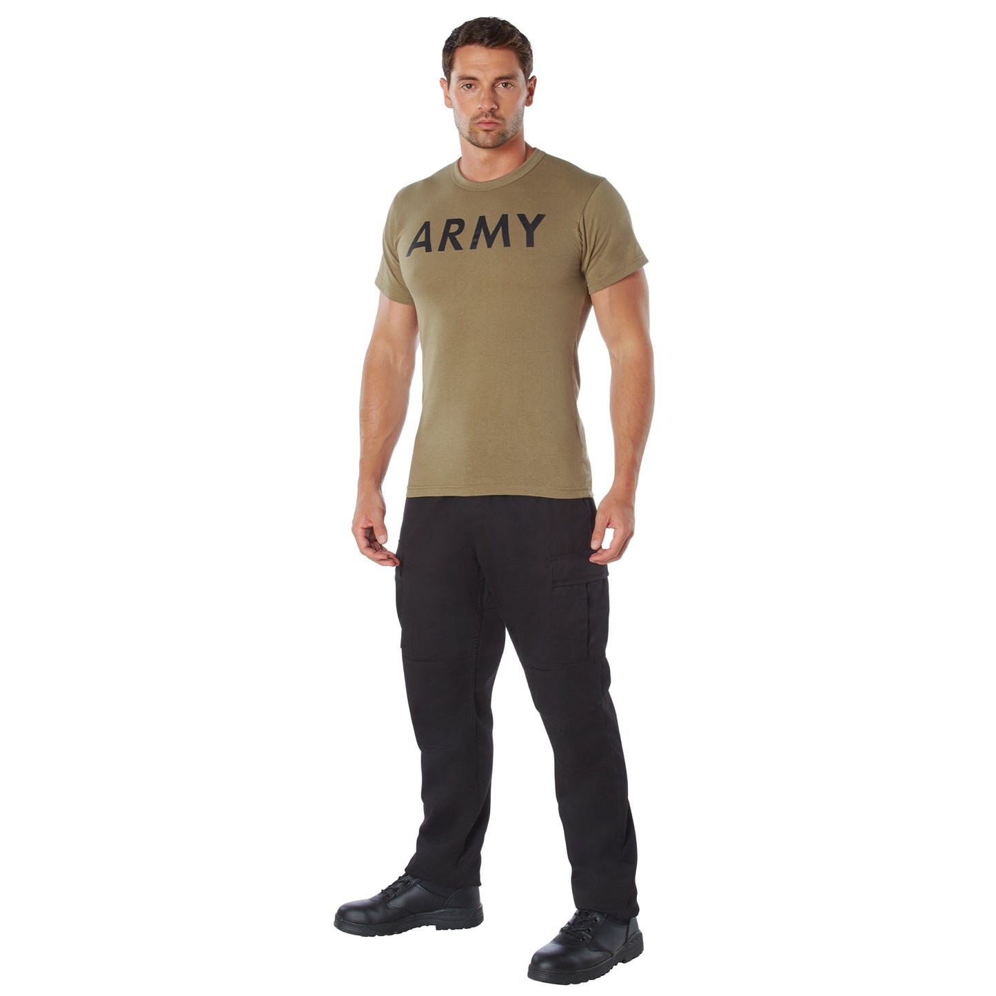 Rothco Men's AR 670-1 Coyote Brown ARMY Physical Training T-Shirt