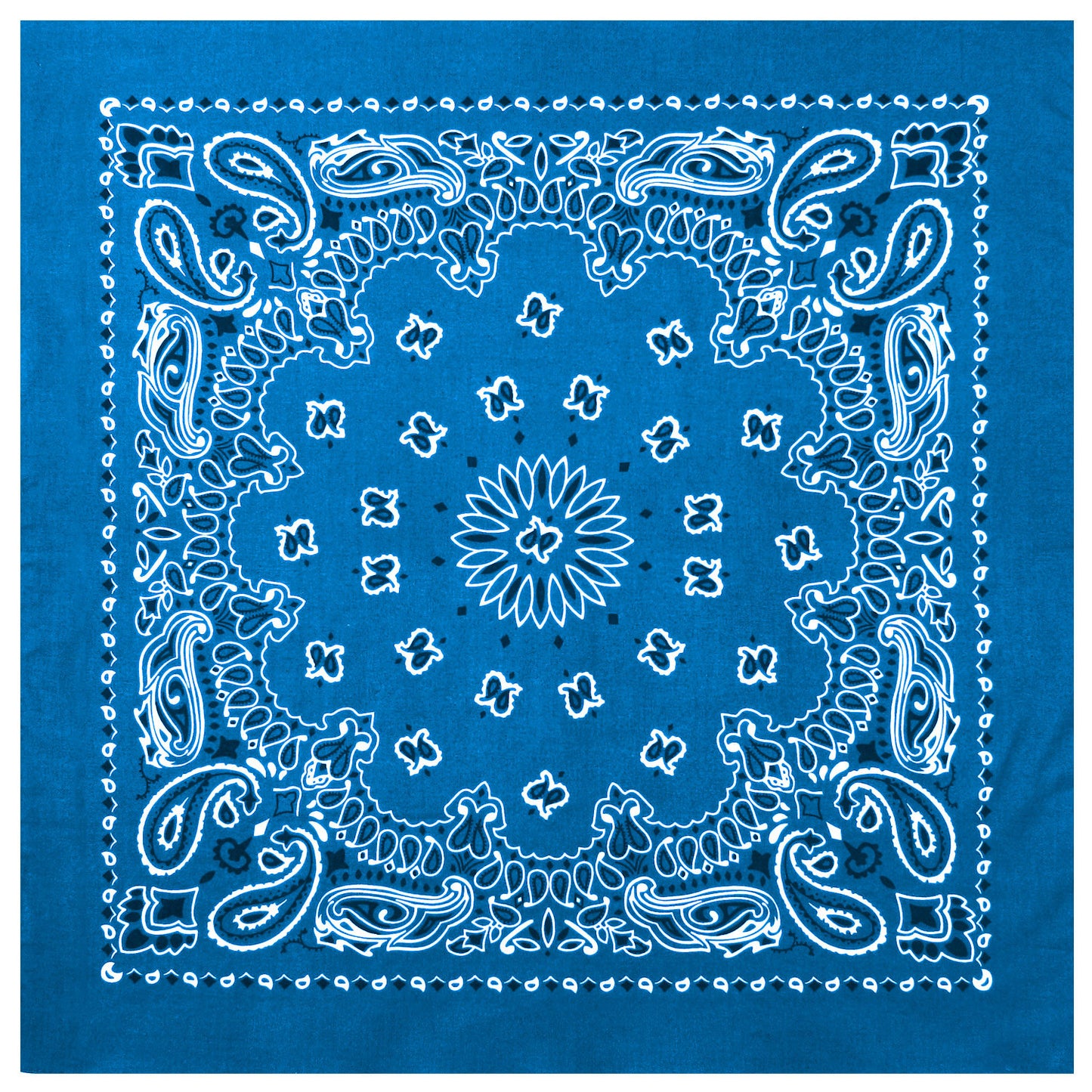 Royal Blue Paisley Trainmen Bandana 6-Pack Dust Mask Headband Skull Cap 22"x22"