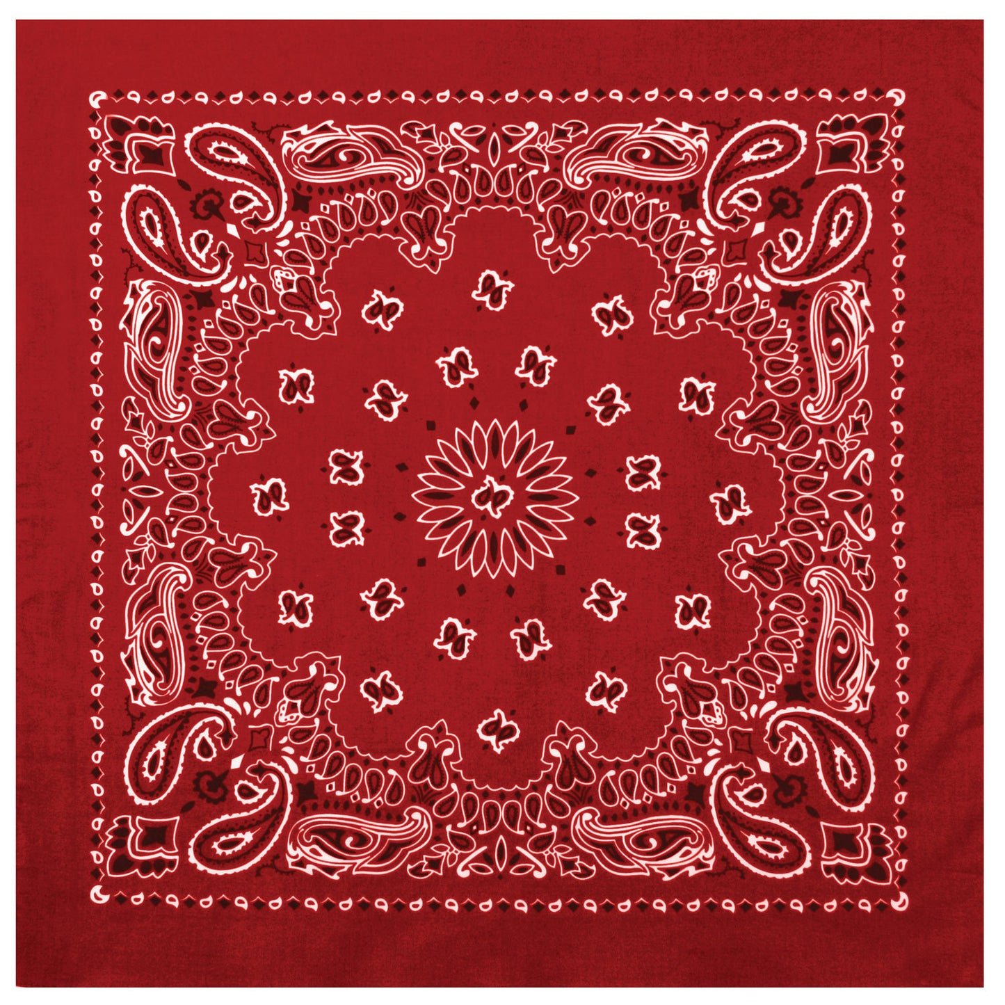 Red White Paisley Trainmen Bandana 6-Pack Dust Mask Headband Skull Cap 22"x22"