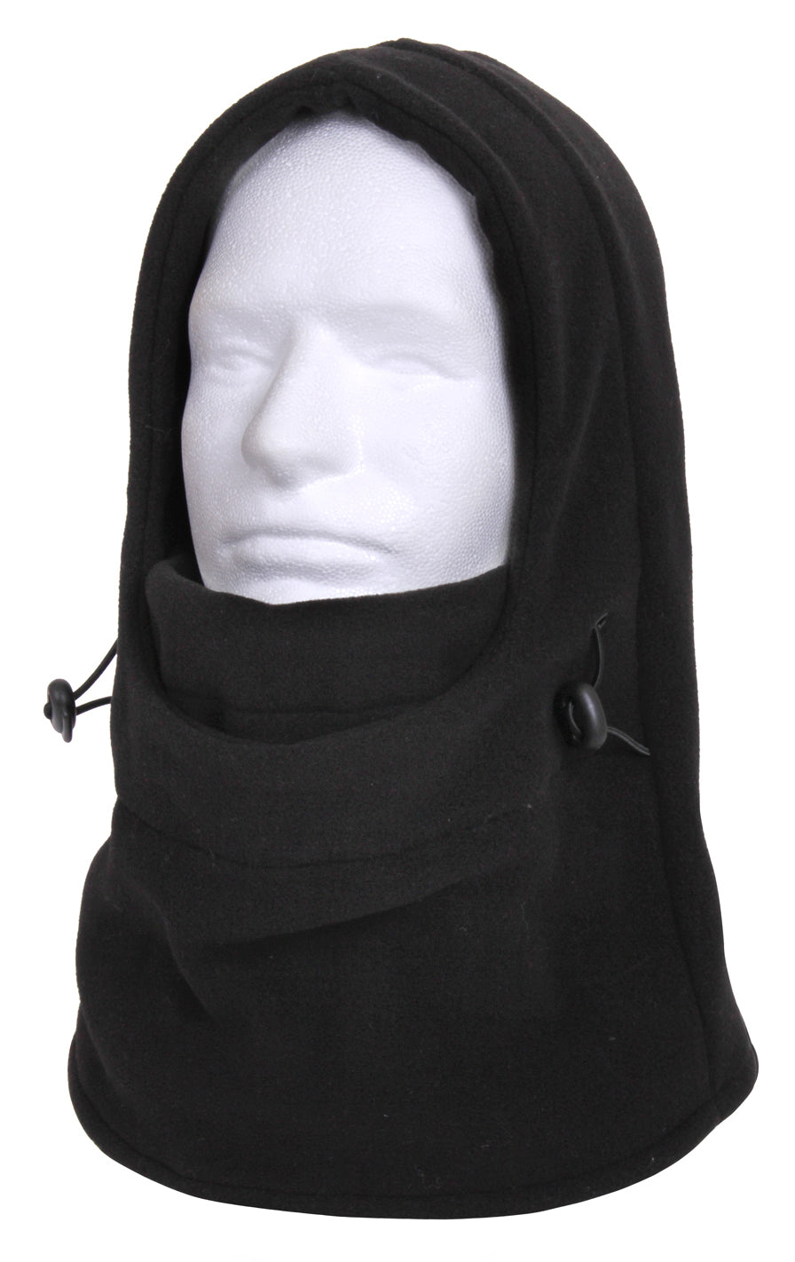 Black Double Fleece Layer 3-In-1 Winter Balaclava, Neck Gaitor & Face Mask