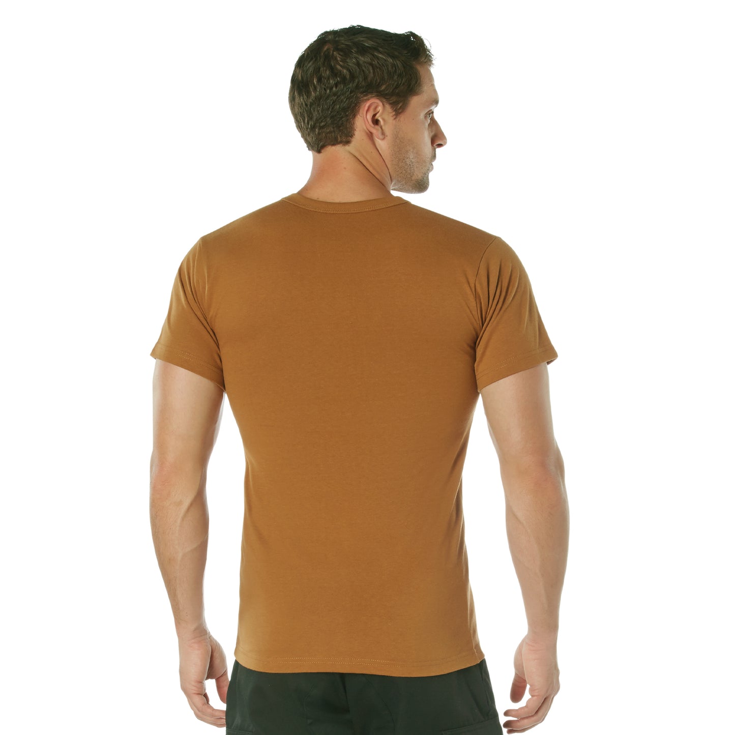 Men's Heavyweight Short Sleeve T-Shirts Standard Fit Crew Neck Poly Cotton Tees