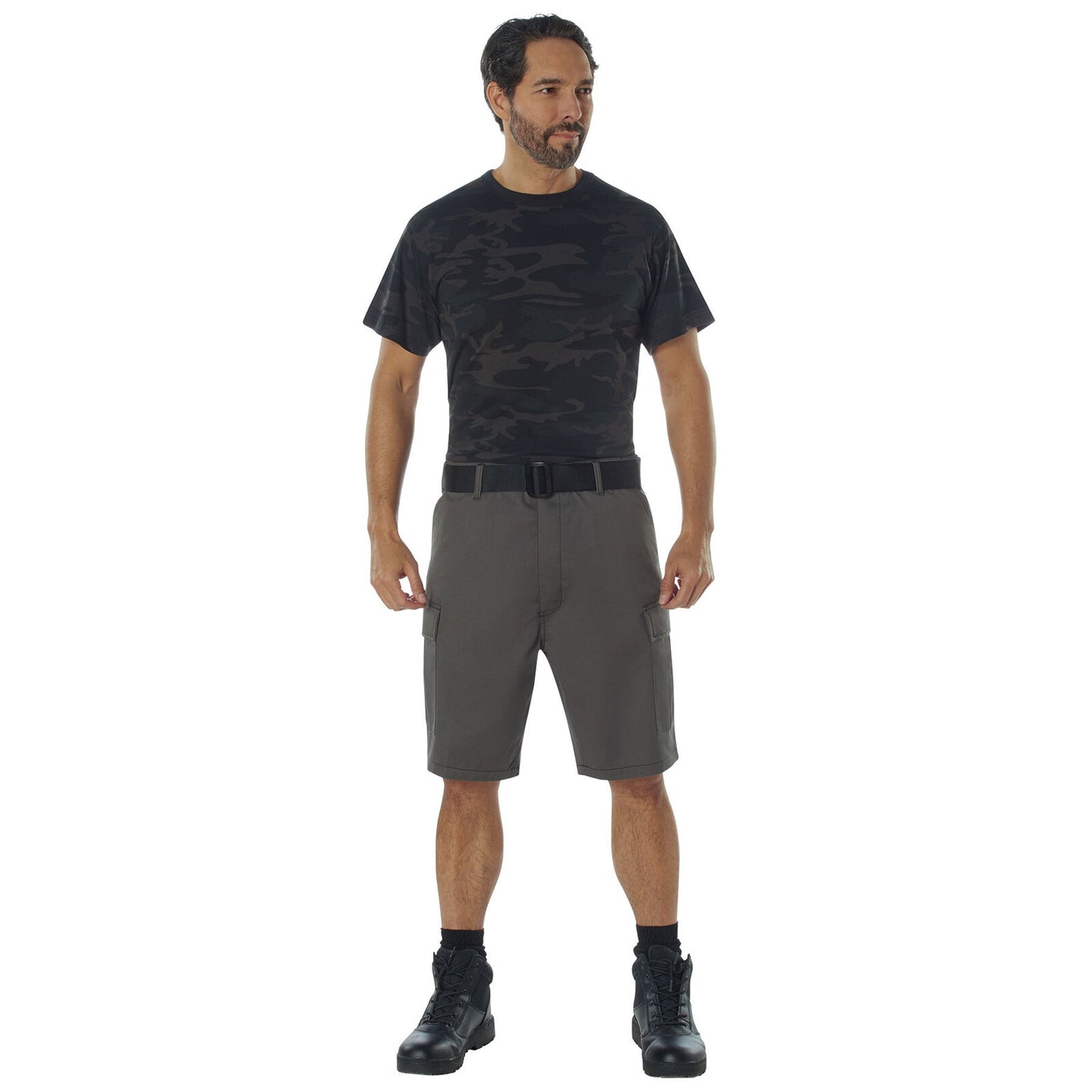Men's Charcoal Grey Tactical BDU Shorts - Lightweight Poly/Cotton Cargo Shorts