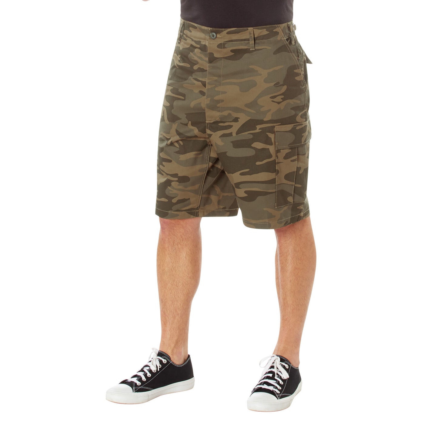 Men's Coyote Camo BDU Shorts - Cotton and Polyester Tactical Cargo Shorts