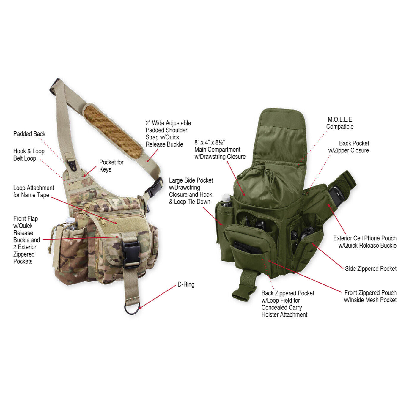 Rothco X Bear Archery Fred Bear Camo Advanced Tactical Bag - Robust Hunting Bag