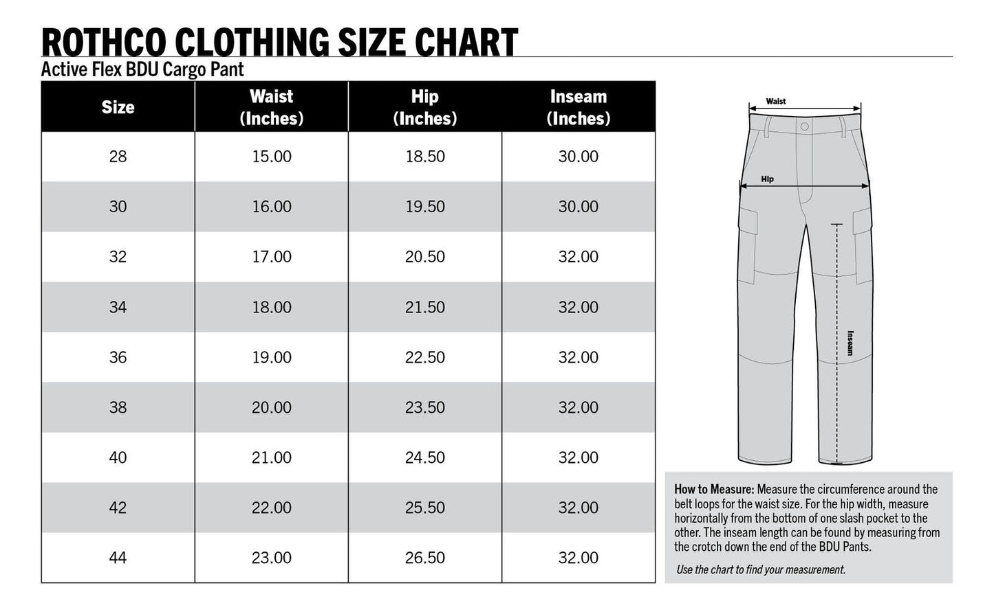 Rothco Men's Active Flex BDU Cargo Work Pants