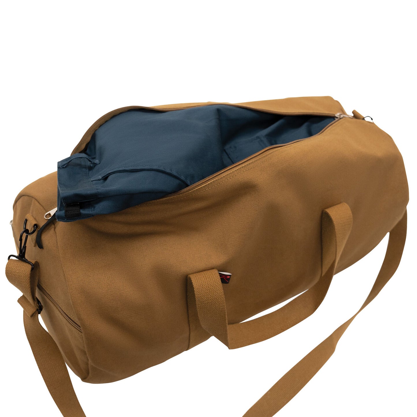 19 Inch Canvas Shoulder Duffel Bag In Work Brown - Heavyweight Travel Bag
