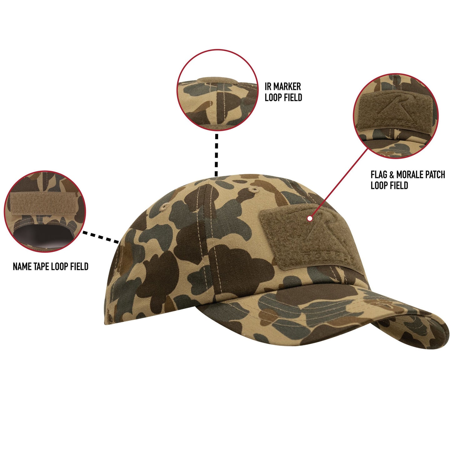 Rothco X Bear Archery Fred Bear Camo Tactical Operator Camouflage Baseball Cap