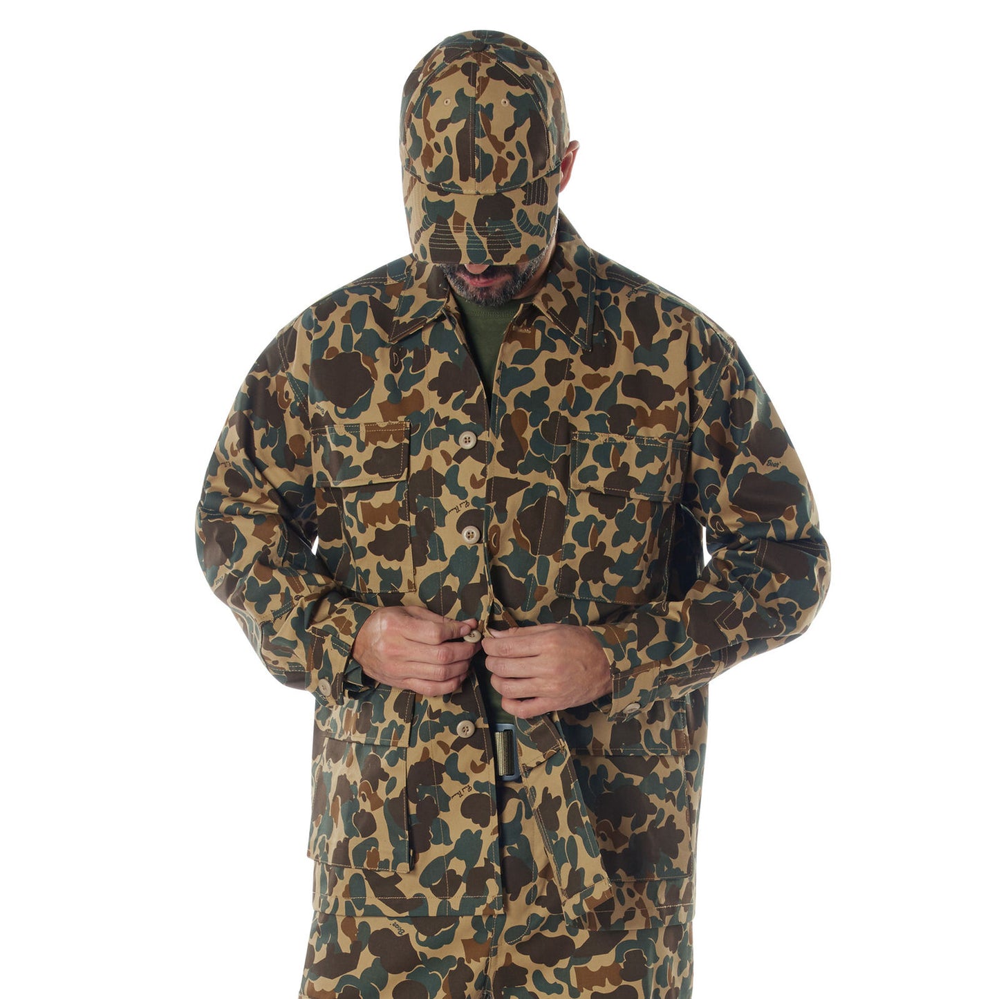 Rothco X Bear Archery Fred Bear Camo BDU Shirt - Long Sleeve Hunting Shirt