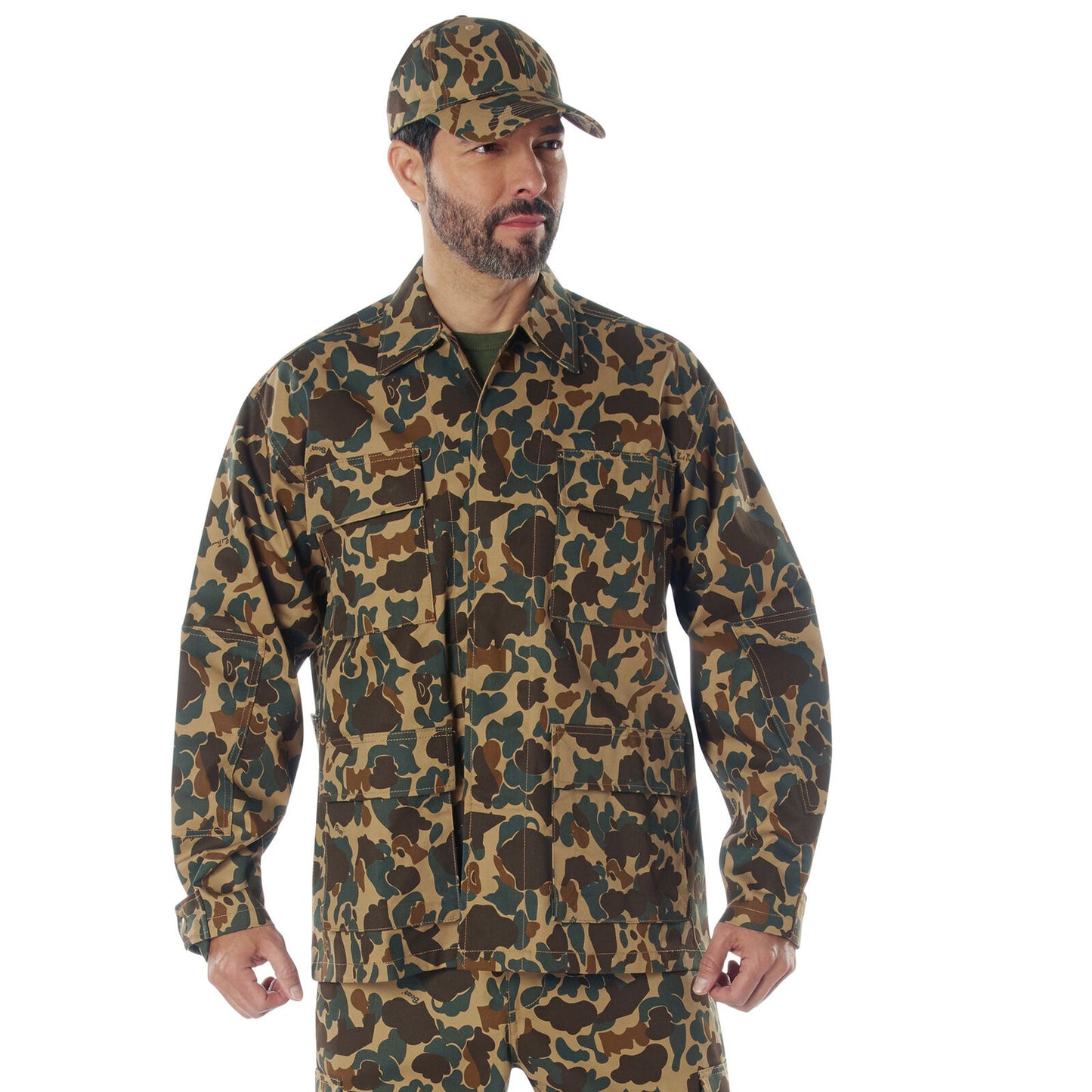 Rothco X Bear Archery Fred Bear Camo BDU Shirt - Long Sleeve Hunting Shirt