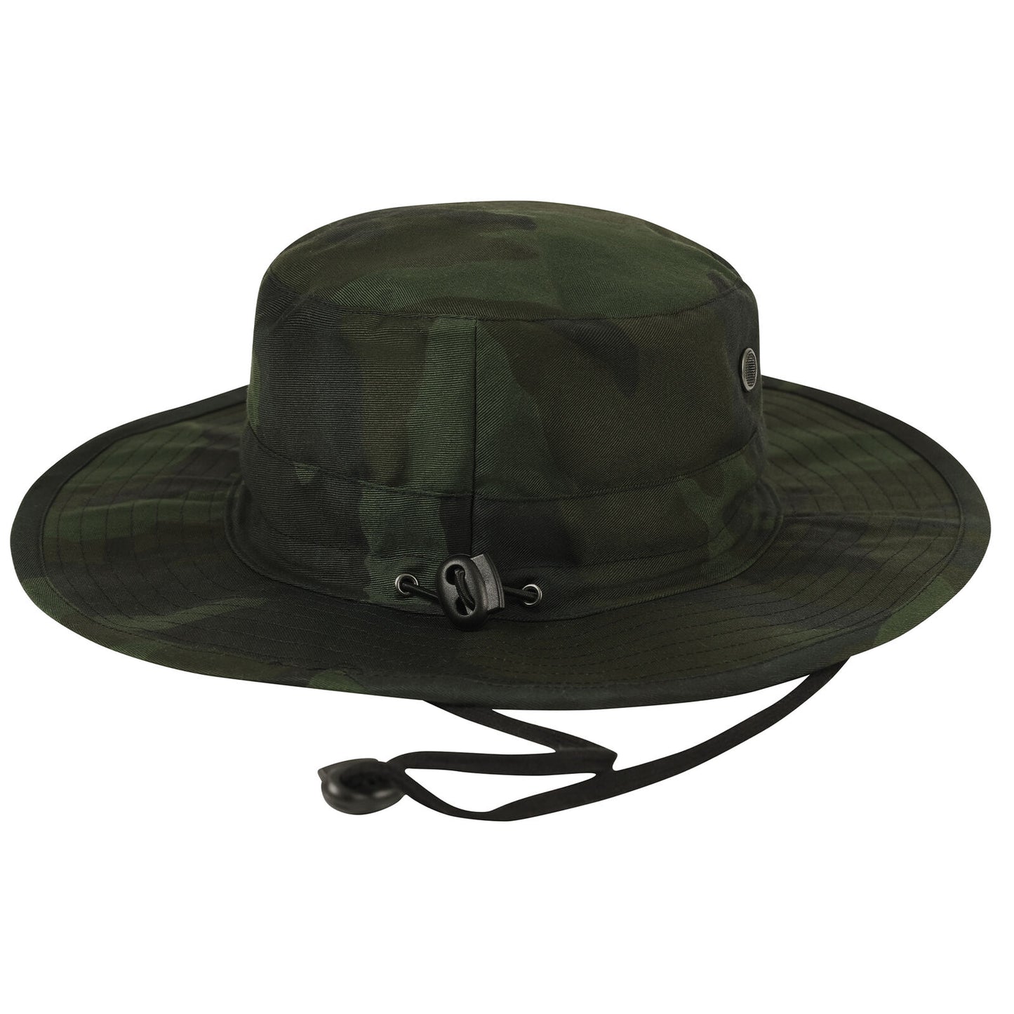 Midnight Woodland Camo Boonie Hat With Adjustable Chin Strap