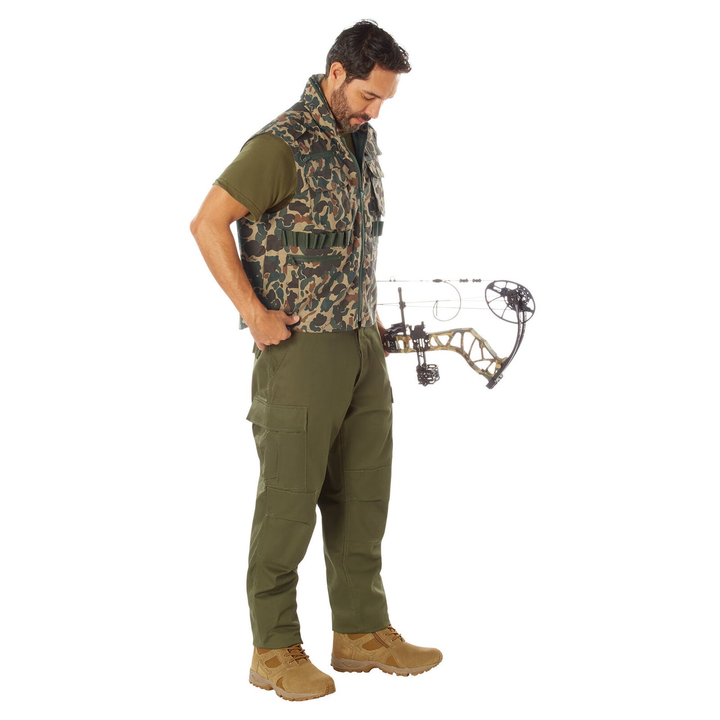 Rothco X Bear Archery Fred Bear Camo Ranger Vest - Tactical Vest w10 Pockets