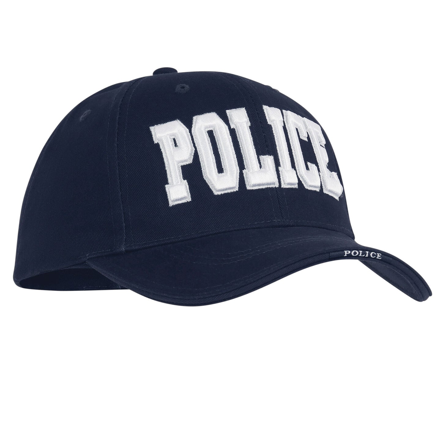 Navy Blue Adjustable "POLICE" Cap Embroidered Baseball Style Hat With Strap Back