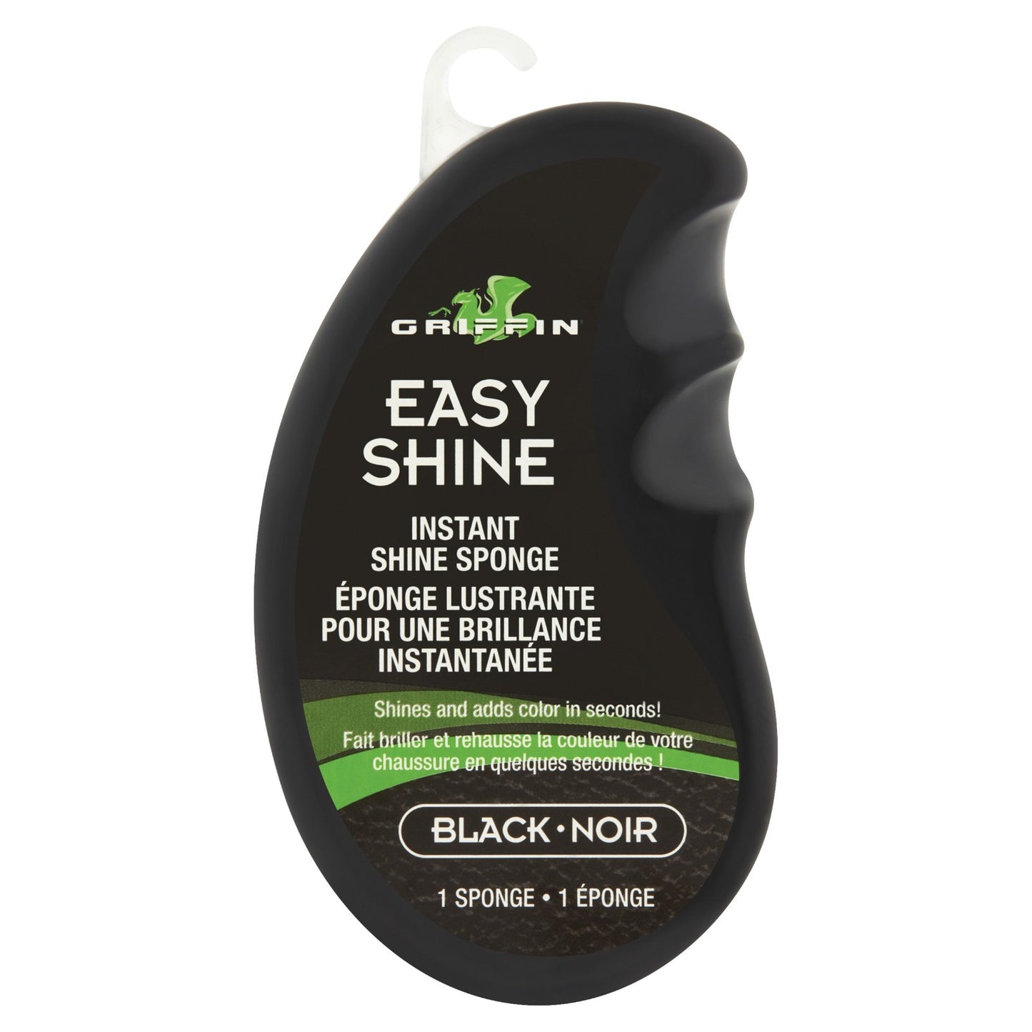 Griffin Easy Shine Sponge - Black/Noir Instant Shoe Polishing Travel Sponge