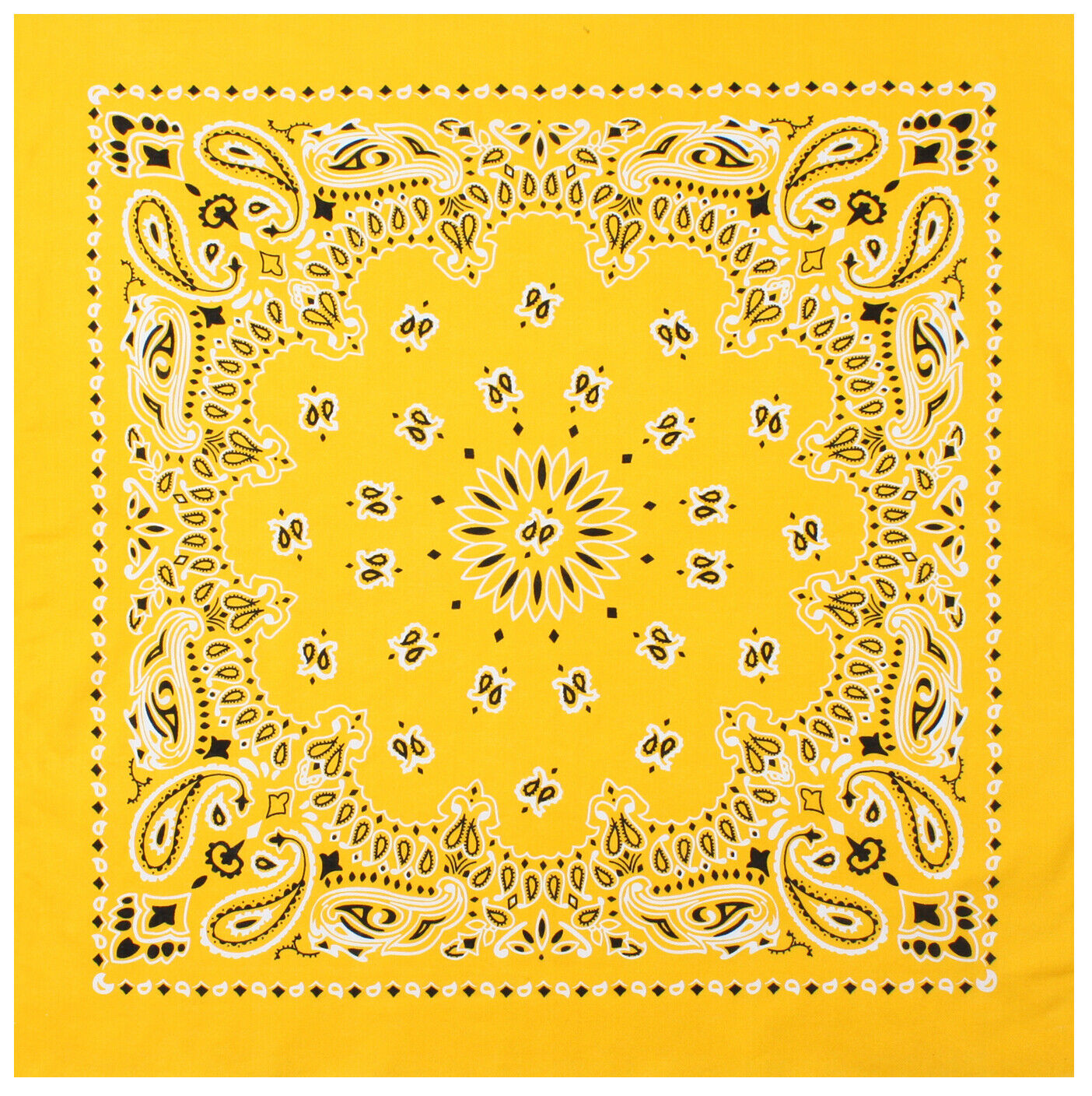 Yellow Trainmen Paisley Bandana 6-Pack Extra Large Head & Face Wrap 27"x27"