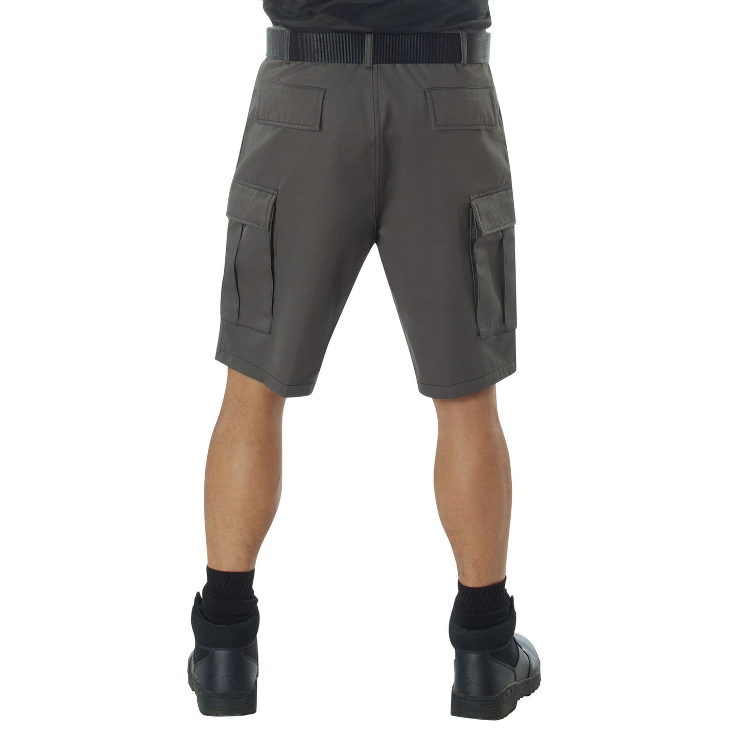 Men's Charcoal Grey Tactical BDU Shorts - Lightweight Poly/Cotton Cargo Shorts