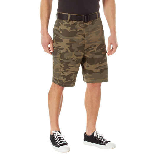 Men's Coyote Camo BDU Shorts - Cotton and Polyester Tactical Cargo Shorts
