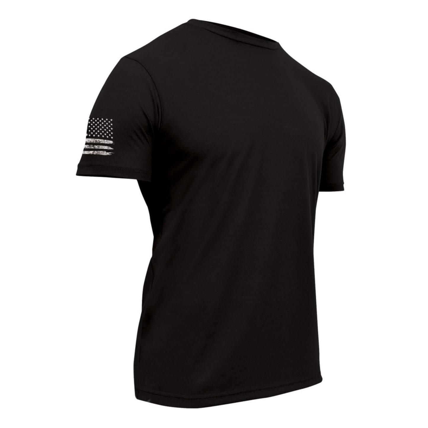 Men's Athletic Fit Moisture Wicking T-Shirt with US Flag Patch