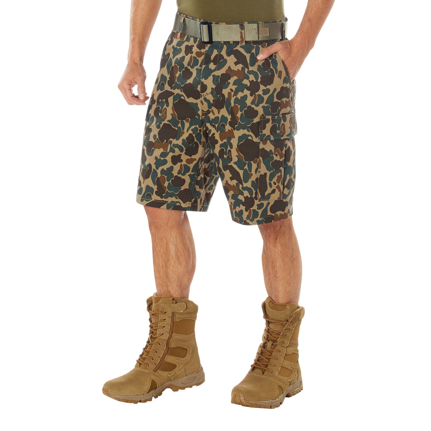 Rothco X Bear Archery Fred Bear Camo BDU Cargo Shorts - Rugged and Heavy-Duty