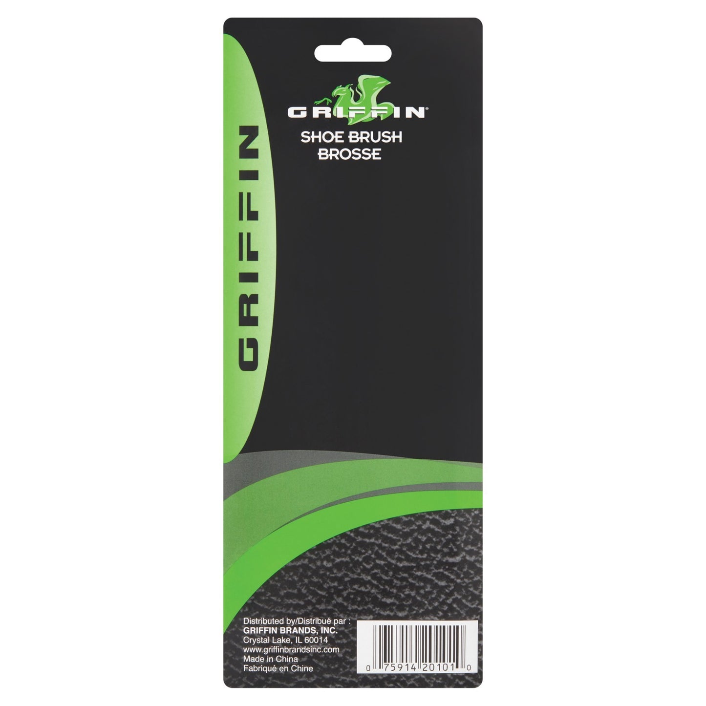 Griffin Shoe Brush - Solid Wood Handle With 100% Genuine Horsehair Bristles