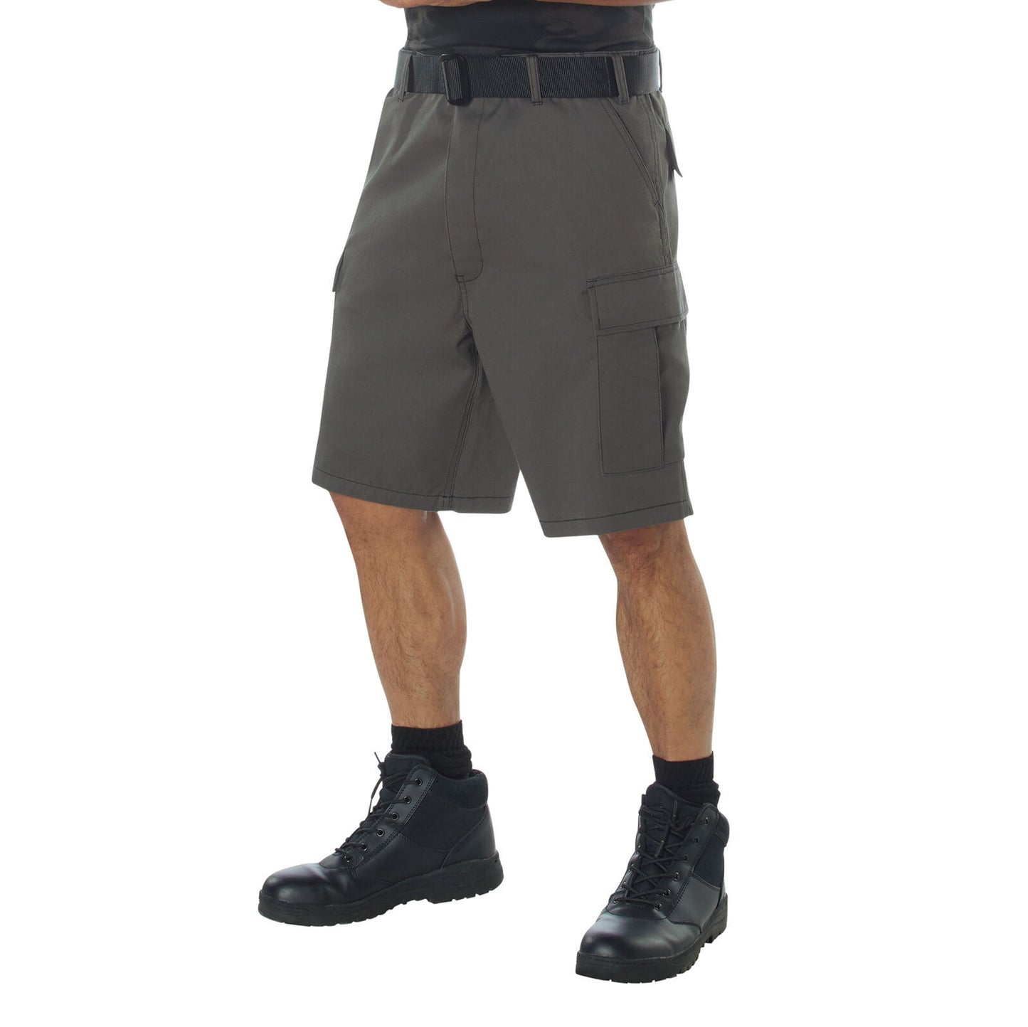 Men's Charcoal Grey Tactical BDU Shorts - Lightweight Poly/Cotton Cargo Shorts