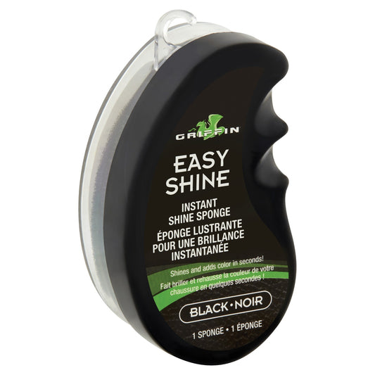 Griffin Easy Shine Sponge - Black/Noir Instant Shoe Polishing Travel Sponge