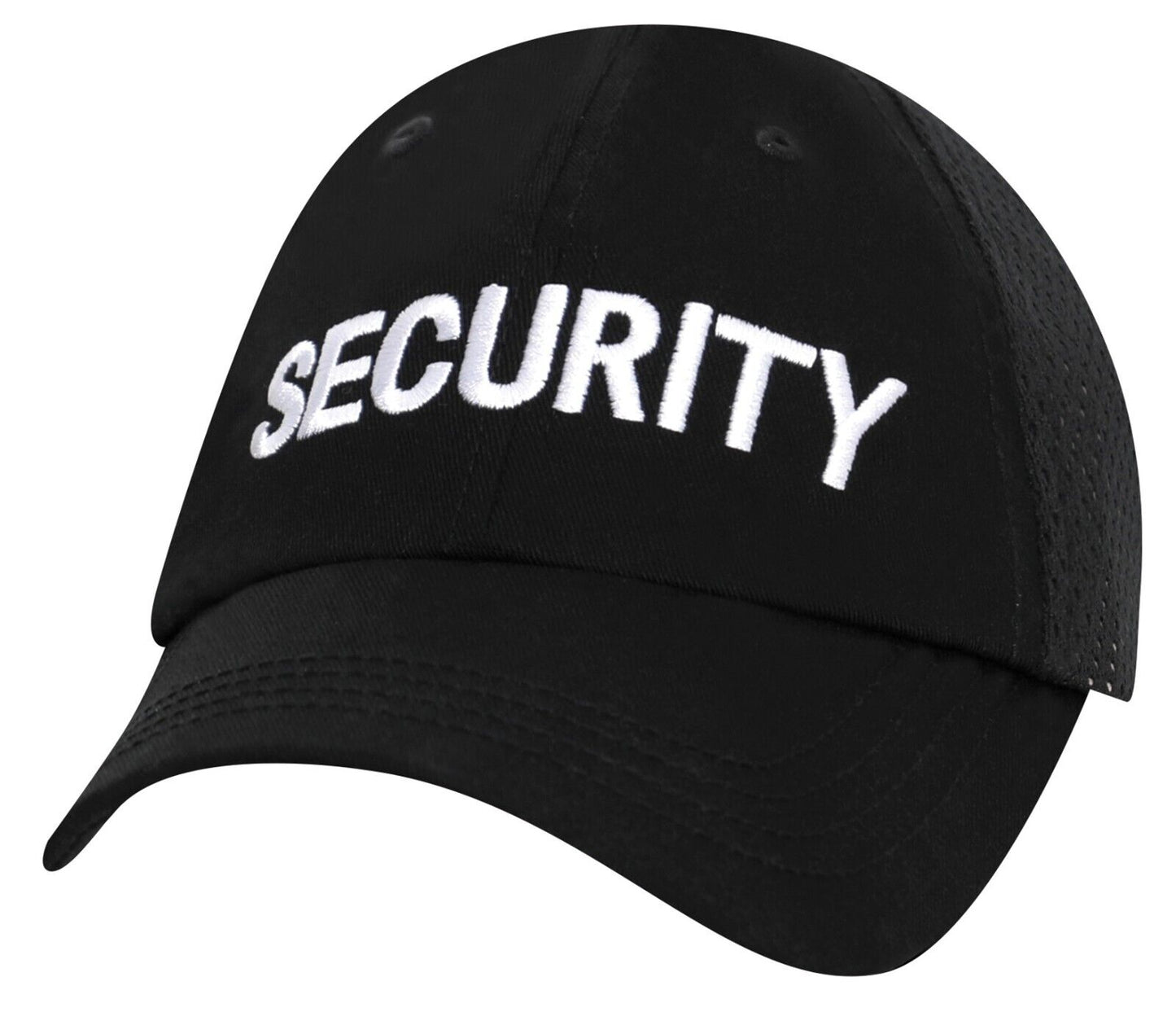 Rothco "SECURITY" Mesh Back Tactical Cap - Black Adjustable Basball Hat