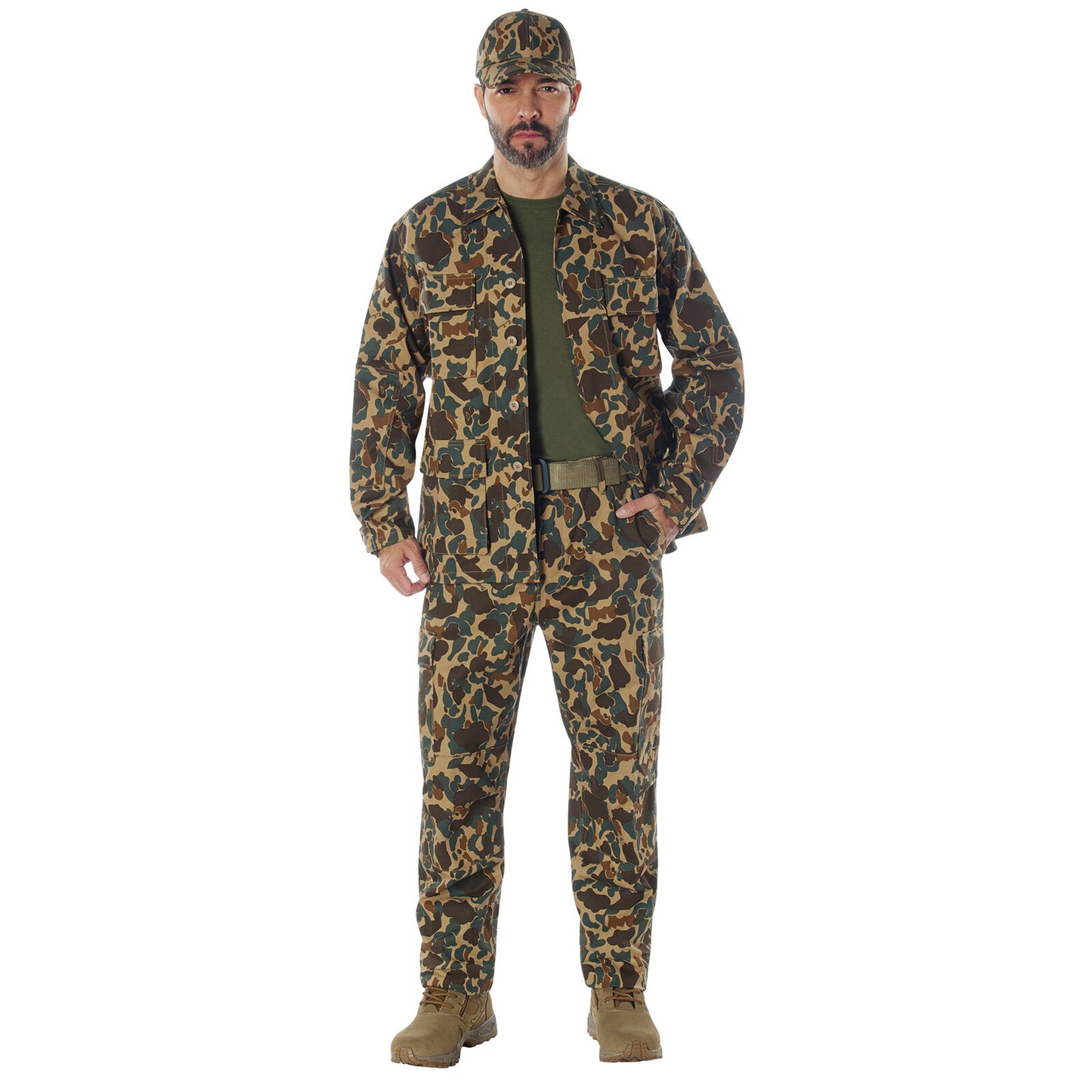 Rothco X Bear Archery Fred Bear Camo BDU Shirt - Long Sleeve Hunting Shirt