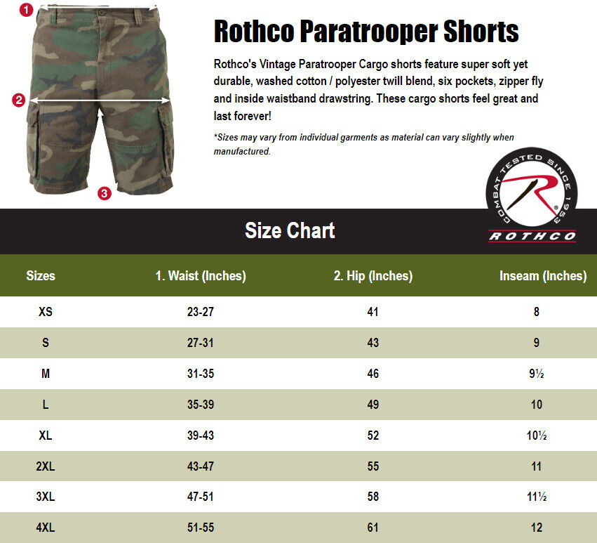 Men's Vintage Camo Paratrooper Cargo Shorts in Black Camo