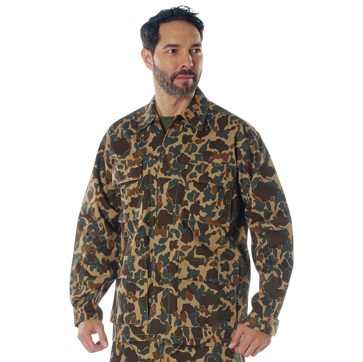 Rothco X Bear Archery Fred Bear Camo BDU Shirt - Long Sleeve Hunting Shirt