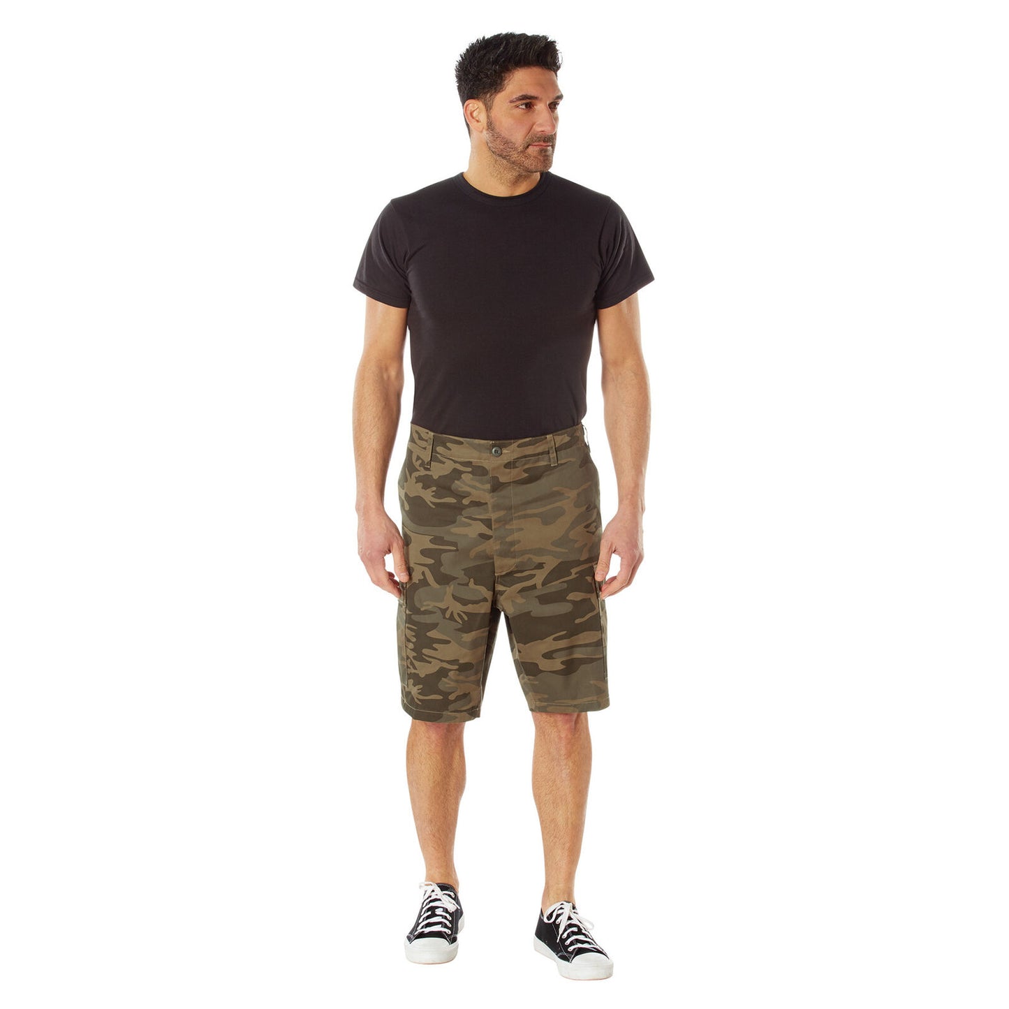 Men's Coyote Camo BDU Shorts - Cotton and Polyester Tactical Cargo Shorts