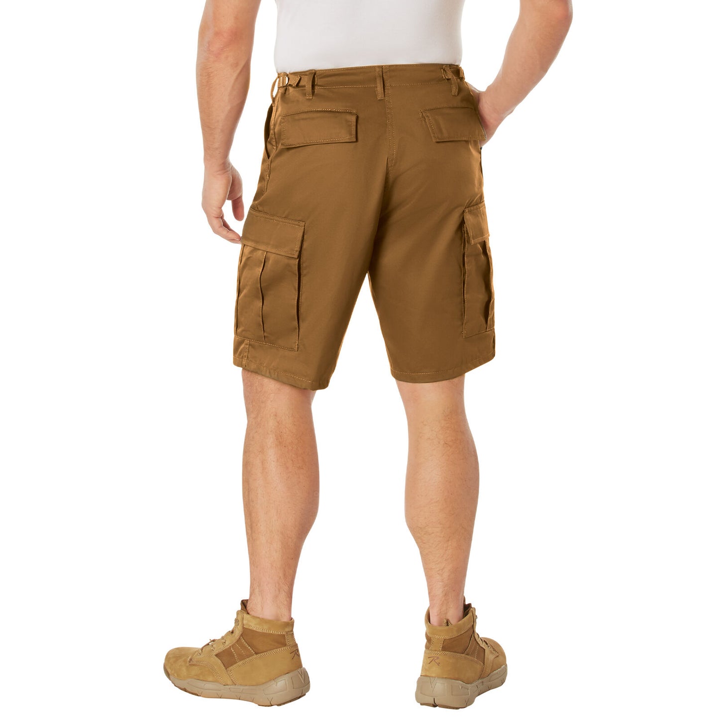 Men's Work Brown Tactical BDU Shorts - Lightweight Poly/Cotton Cargo Shorts