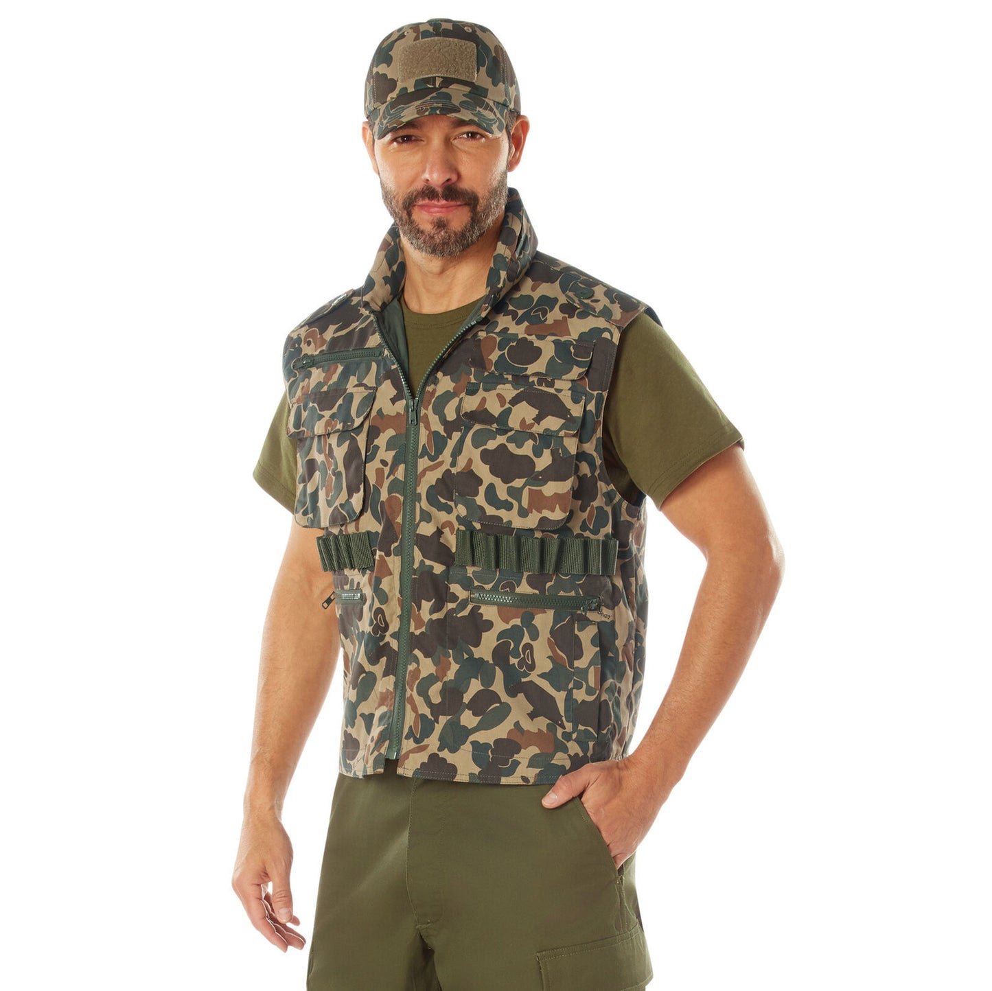 Rothco X Bear Archery Fred Bear Camo Ranger Vest - Tactical Vest w10 Pockets
