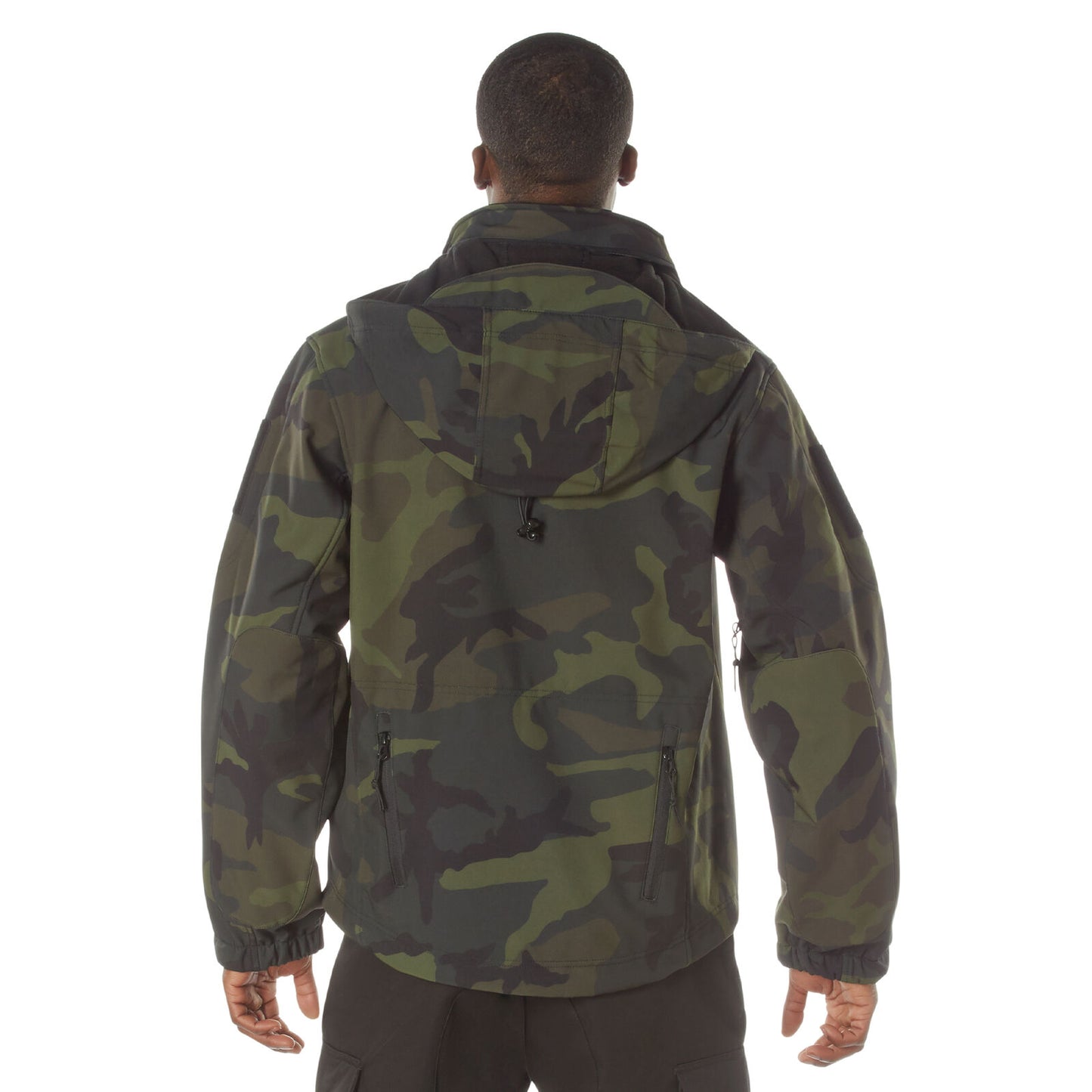 Midnight Woodland Camo Special Ops Soft Shell Jacket Tactical Waterproof Coat
