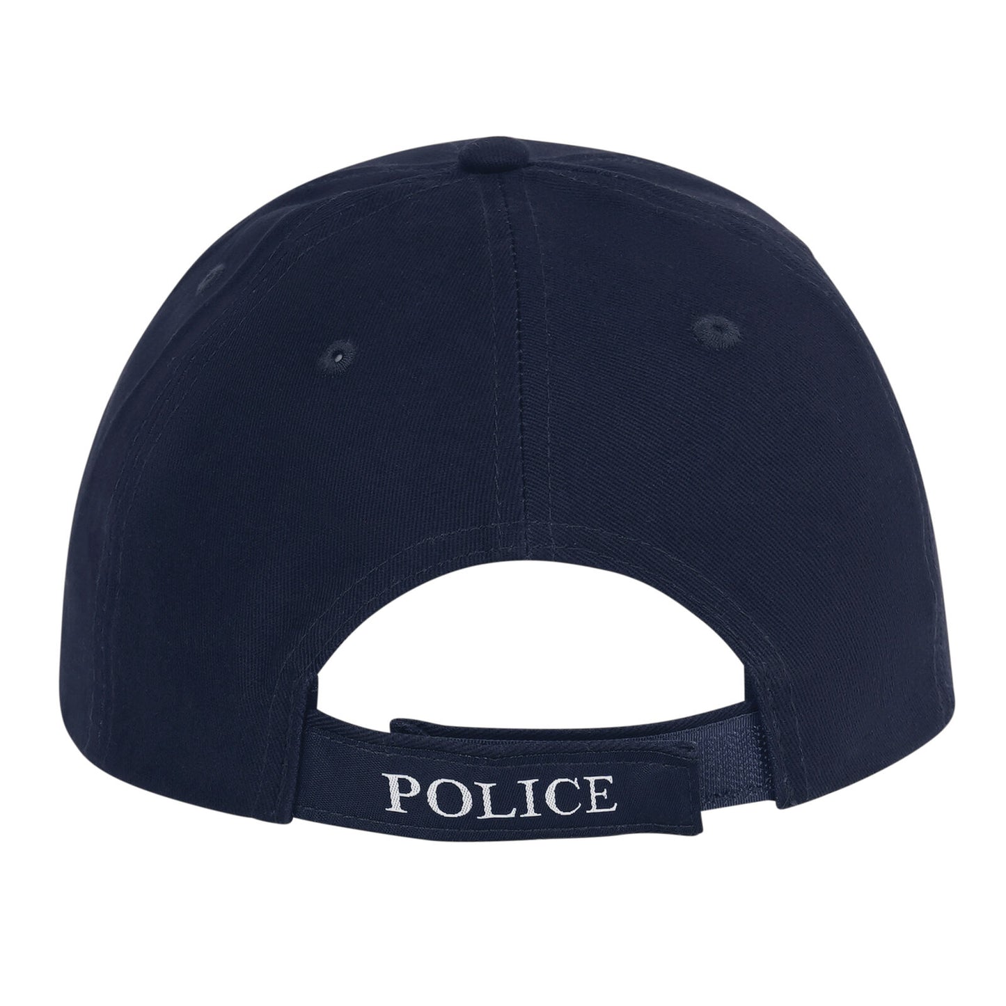 Navy Blue Adjustable "POLICE" Cap Embroidered Baseball Style Hat With Strap Back