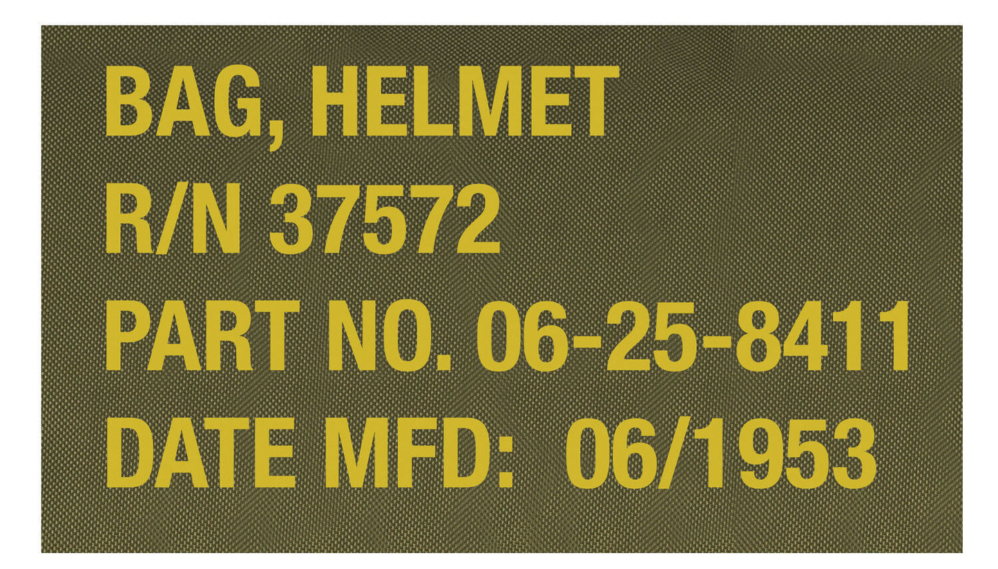 Olive Drab Printed Flyers Helmet Bag Air Force Style Gear Bag Bikers