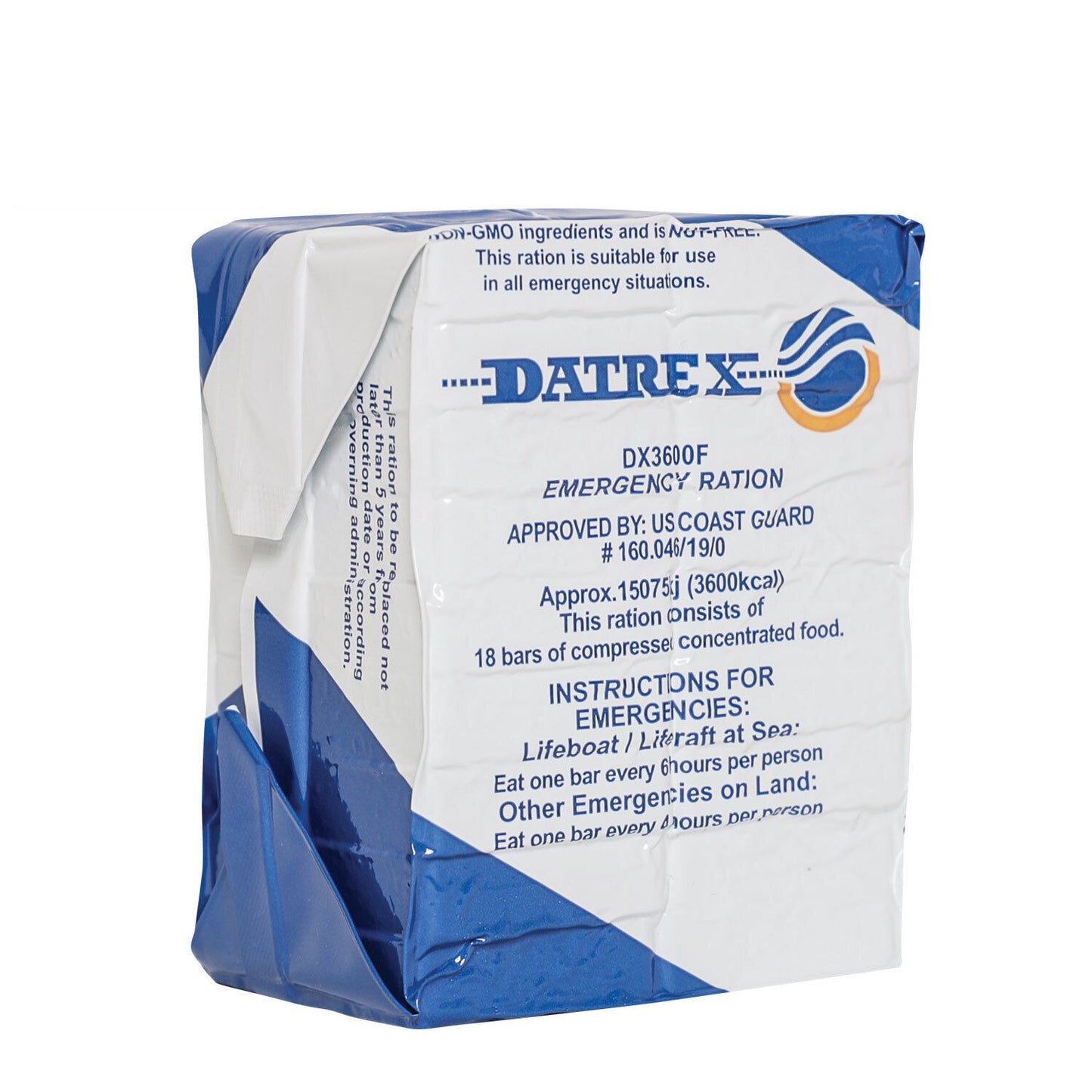 Datrex Blue 3600 Calorie Emergency Food Ration - 18 Bars/Pack, 5 Year Shelf Life