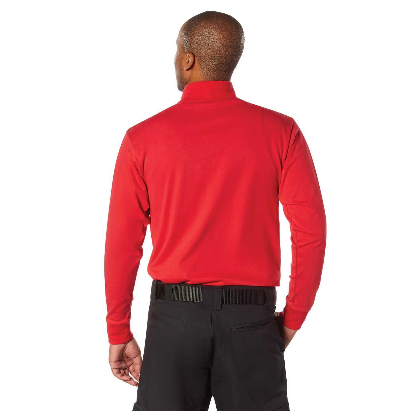 Men's Mock Turtleneck Shirt Comfort Fit Uniform Long Sleeve