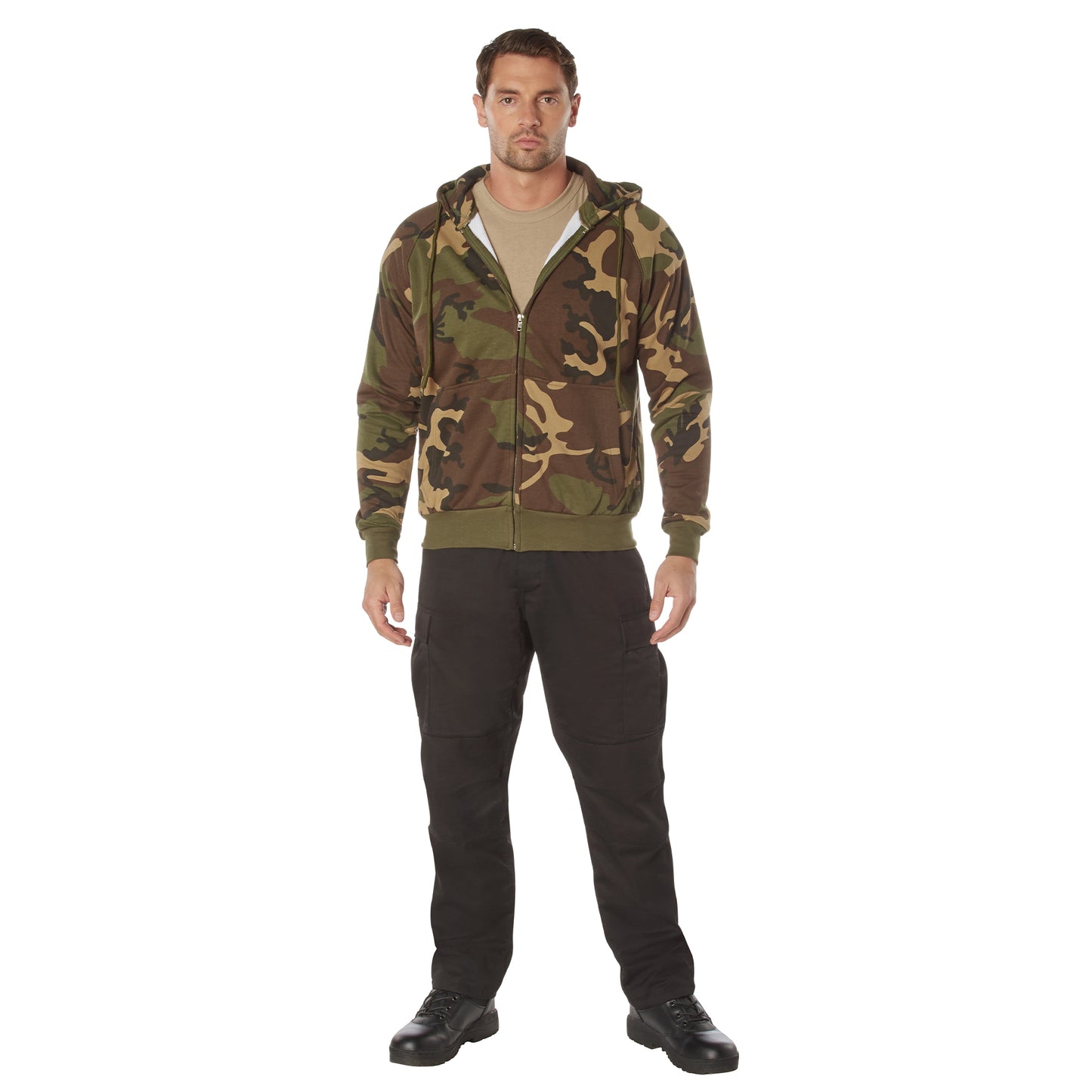 Thermal Lined Zipper Hoodie Hooded Sweatshirt
