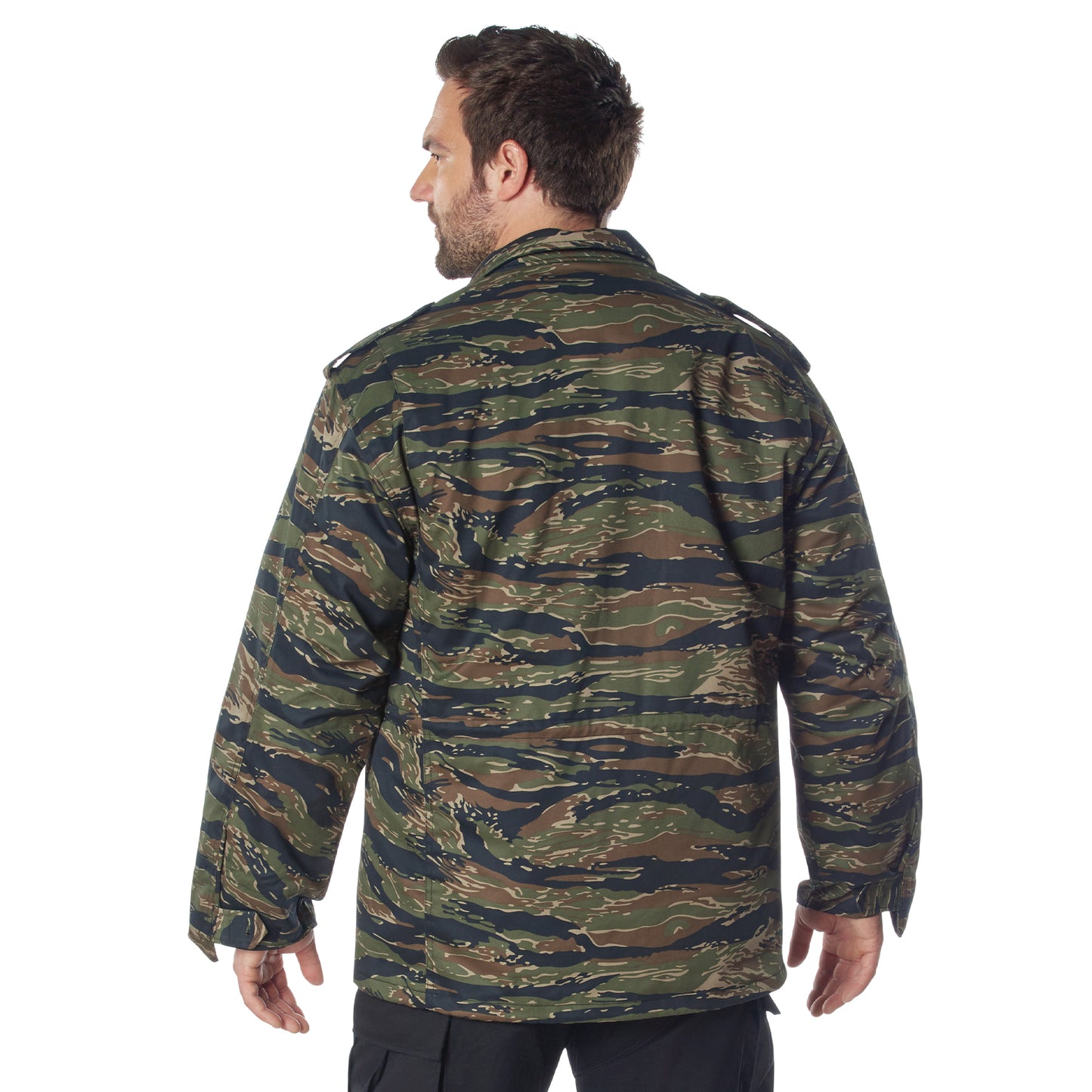 Mens Tactical Field Jacket Rothco M-65 Tiger Stripe Camouflage Camo Coat
